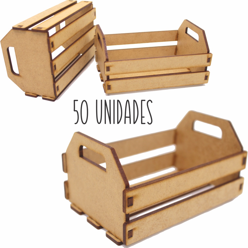 50 Mini Caixote Caixotinho Mdf Cru Lembrancinha Decoração em Oferta na Shopee