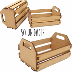 50 Mini Caixote Caixotinho Mdf Cru Lembrancinha Decoração