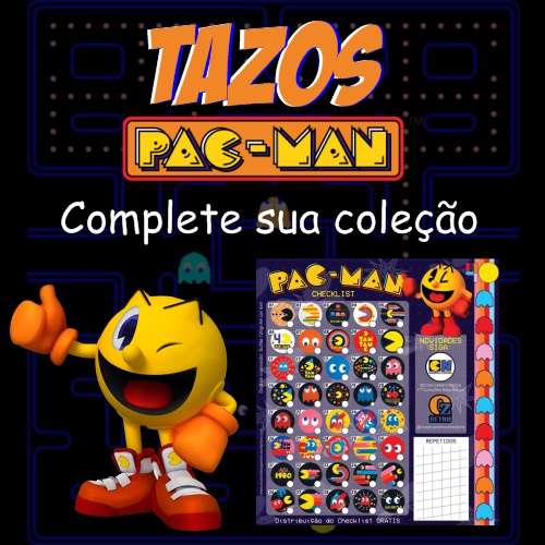 Tazos Pac-Man Elma Chips complete sua coleção. | Shopee Brasil