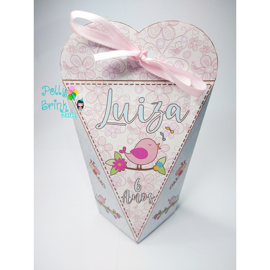 Caixa Coração Jardim Encantado - lembrancinha Personalizada