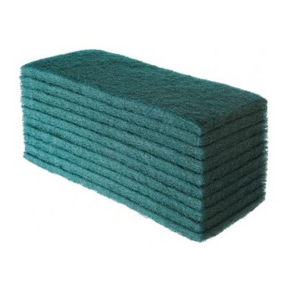 Kit 10 Fibras de Limpeza Pesada Verde Utensilios Maxitex
