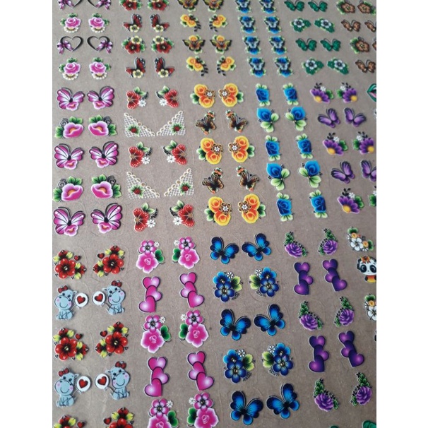 240 Adesivos de Unhas Decoradas 3D Pré-pronto Com Escolha
