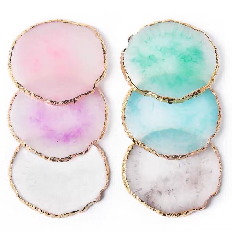 Pedras de Resina Ágata para Fotografia Paleta de Pintura de Unhas Artísticas