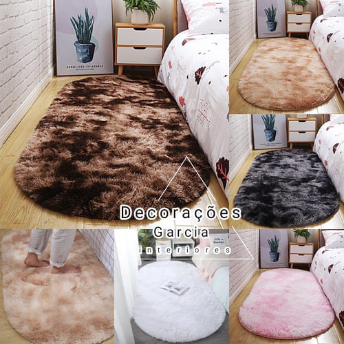 Tapetes Oval 2m Por 80cm Passadeira Felpudo Peludo Antialérgico Antiderrapante em Oferta na Shopee