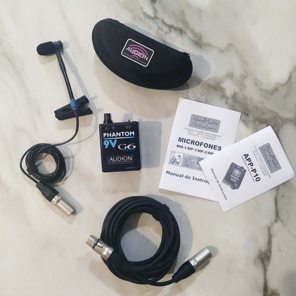 microfone (combo completo) para percussão pandeiro tanta rebolo cuica outros
