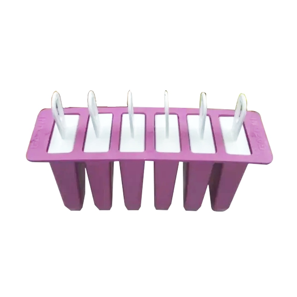 Forma De Picolé 6 Sorvetes Picoleteira Paleta Palito Violeta