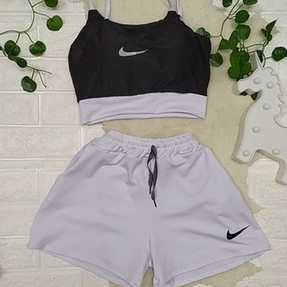 conjunto adidas feminino short e cropped