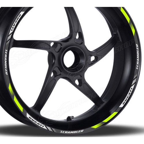 Friso Adesivo Refletivo D4 Roda Moto Ducati Scrambler
