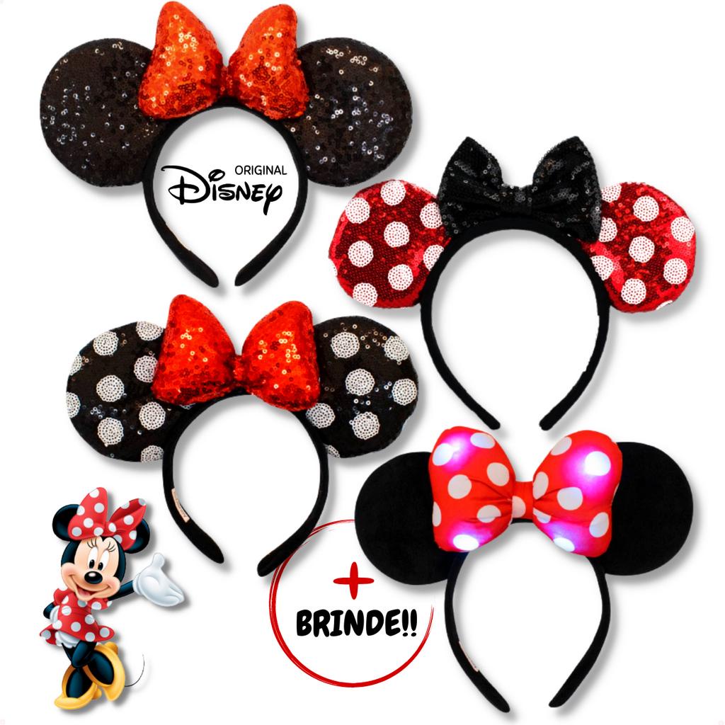 Tiara de orelhinha Minnie Mickey arquinho arco fantasia Original orelha