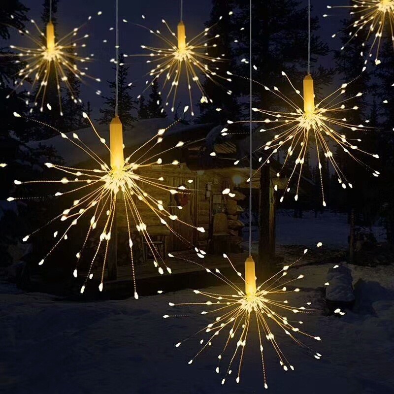 [Home] Produtos De Natal 25 LED Luzes De Fio De Cobre Para Exteriores De Fogos De Artifício Com Caixa De Bateria , Lâmpa