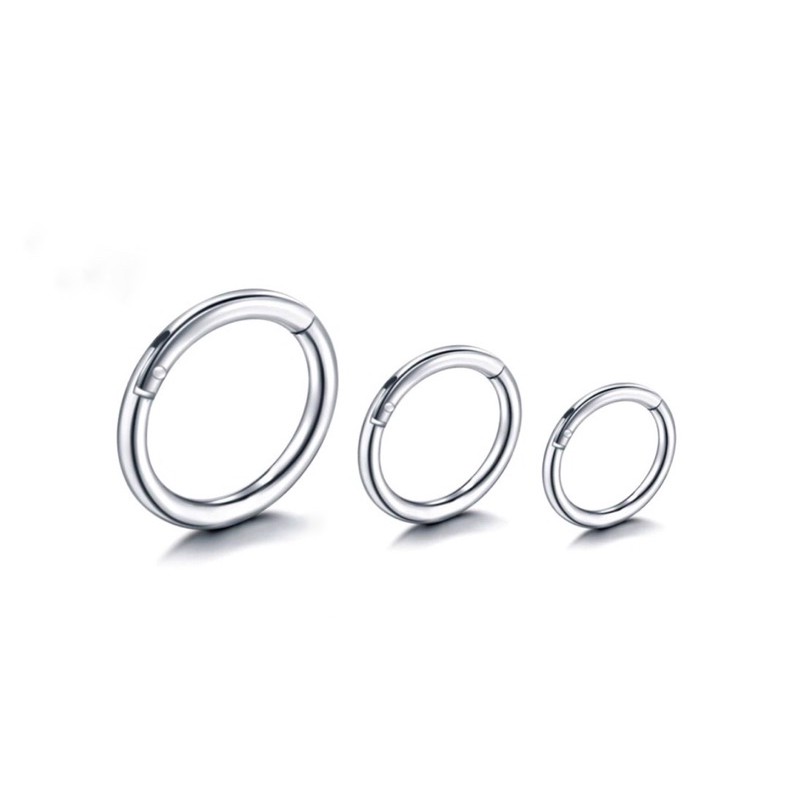 kit 3 unidades piercing segmentado captive argola Lisa em Aço Inox antialérgico