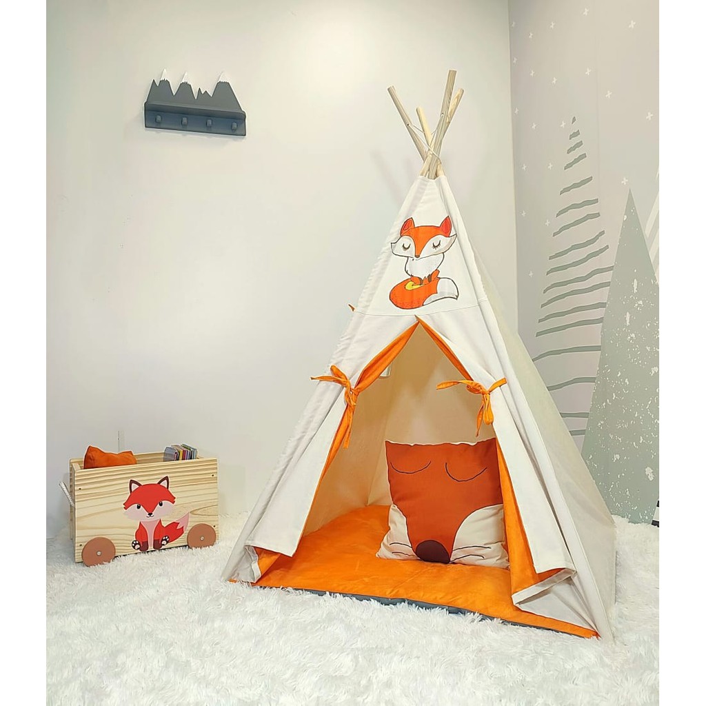 Cabana Infantil Barraca Tenda Com Colchonete de Raposa