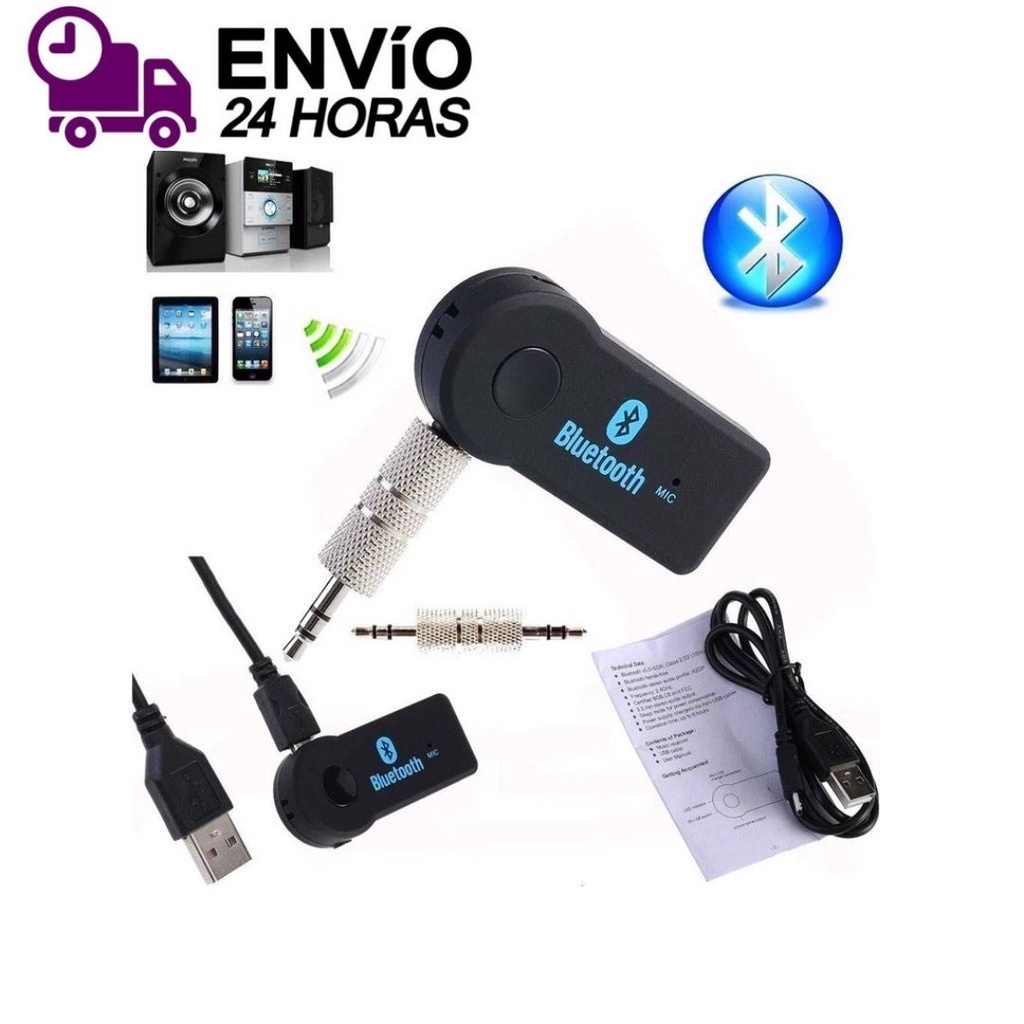 Adaptador Receptor Bluetooth Usb Chamada P2 Música Som Carro auxiliar
