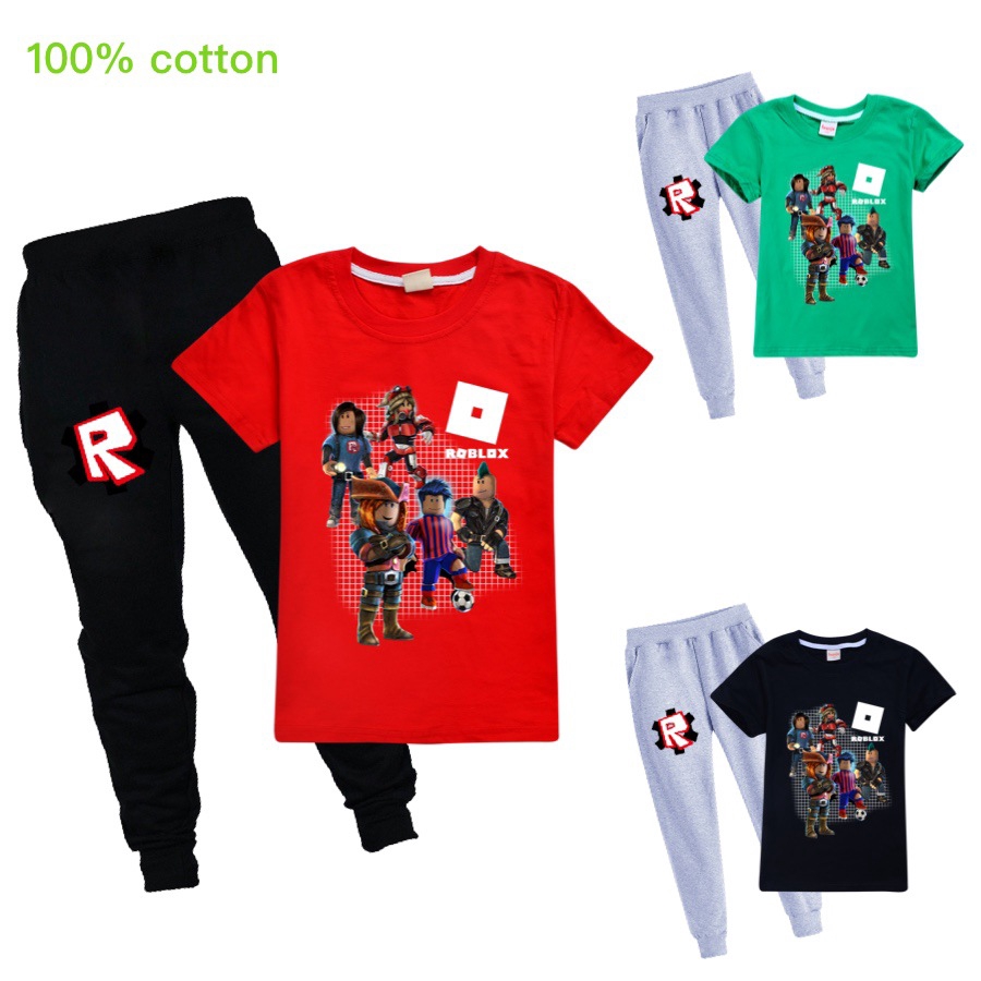 Roblox Camiseta Comprida Infantil Unissex De Desenho Animado Duas Pecas Shopee Brasil - camisa do barcelona roblox