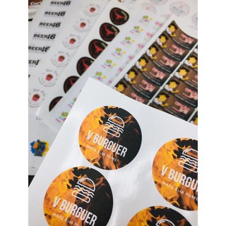 1000 Adesivos Redondo 4x4cm Personalizado com Logo