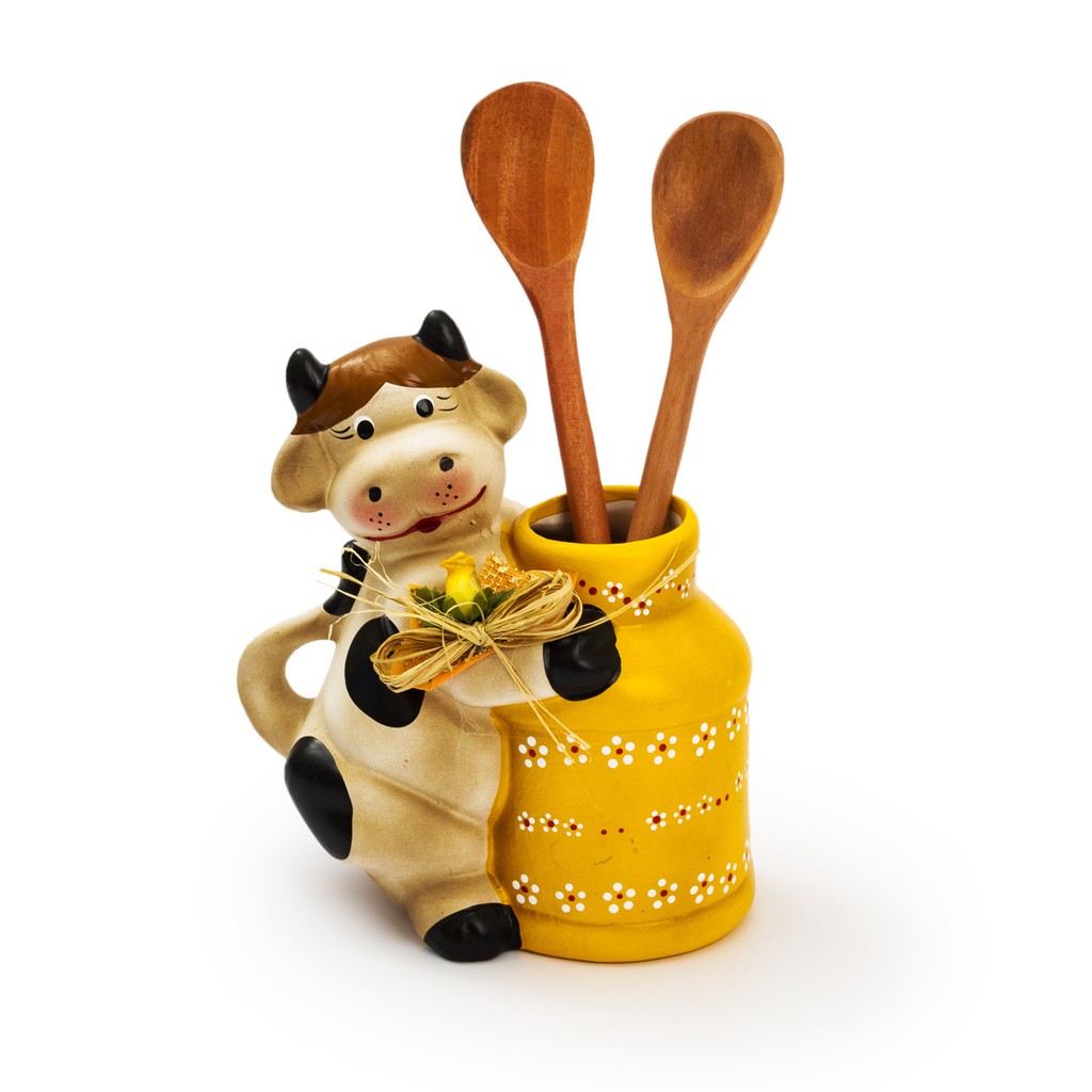 Porta Talher Vaca Latão Decoração Cozinha Cerâmica em Oferta na Shopee