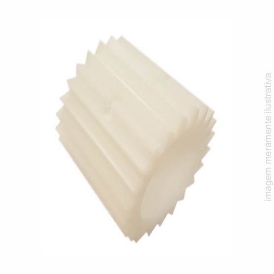 ROLETE DE TEFLON COM 22 DENTES ELASTIQUEIRA - ENGRENAGEM TRASEIRA DO PUXADOR - 02-177