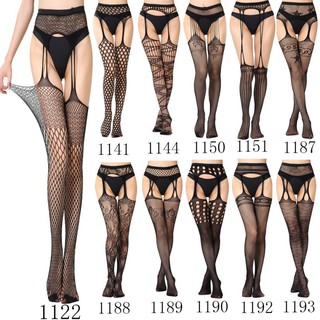 Meia 7/8 Cinta-Liga Estampada Floral/Elástica/Respirável/Antiderrapante/Ultrafina/Respirável/Moderna/Sexy/Feminina