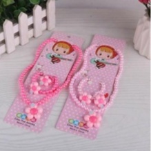 Kit Colar/Pulseira e Anel Infantil Flor Borboleta e Laço de Miçangas Pérola Bijuterias em Oferta na Shopee