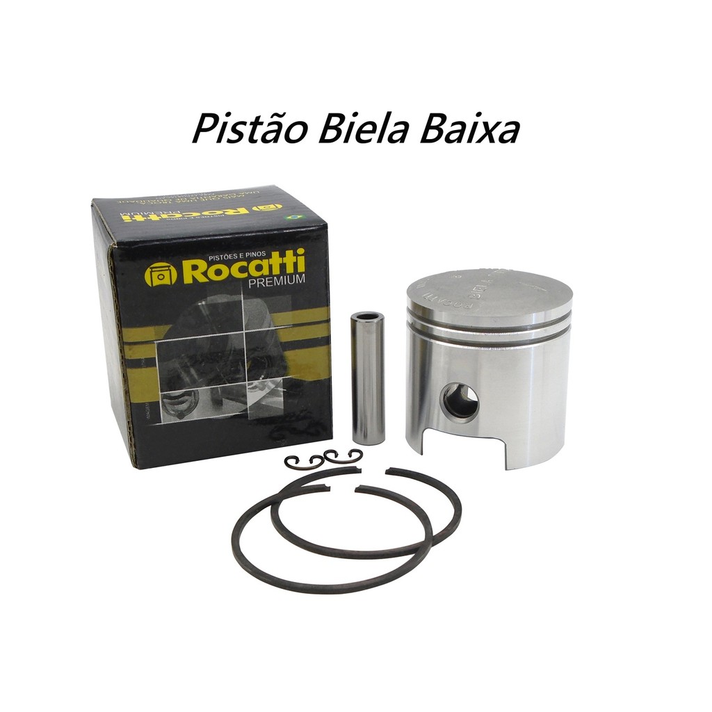 Kit Pistão Completo C/ Anéis Moskito 80cc Biela Baixa - Rocatti