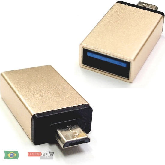Adaptador Micro USB macho X USB A Fêmea  plugx