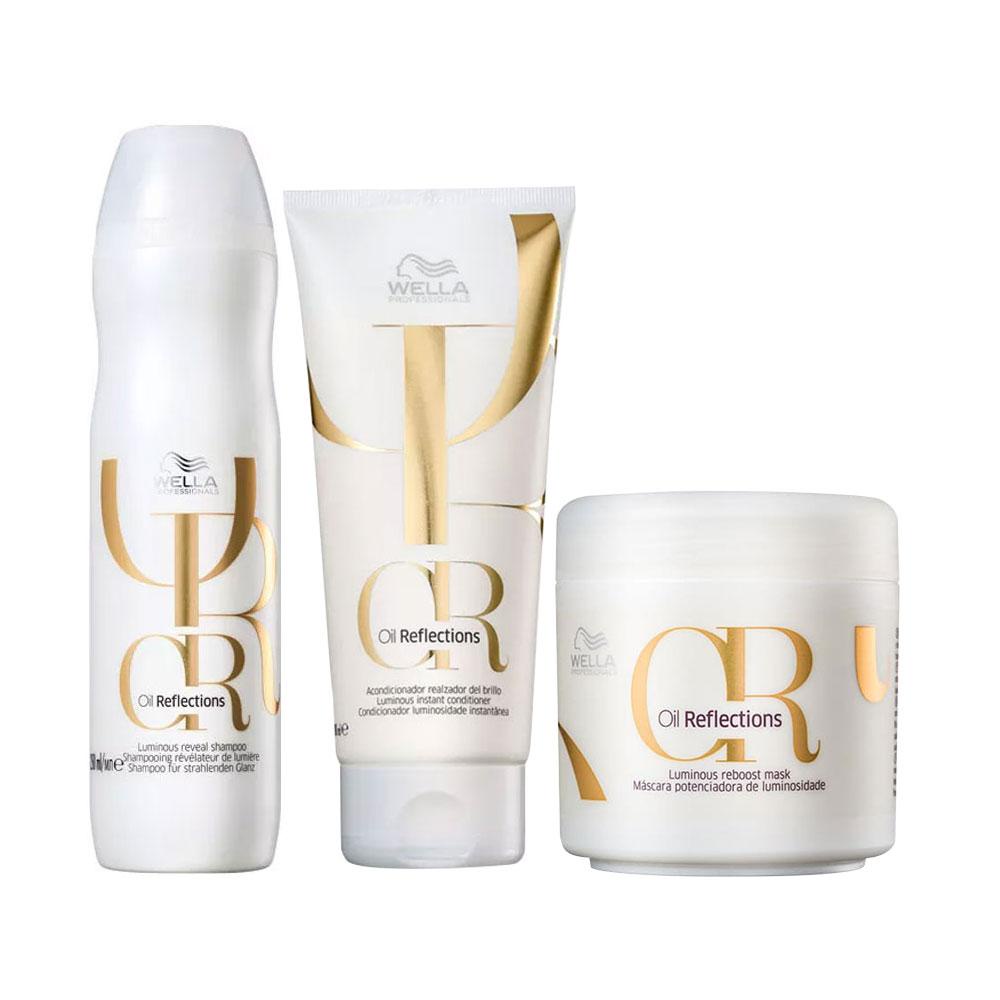 Kit Wella Oil Reflections - Shampoo e Condicionador e Máscara em Oferta na Shopee