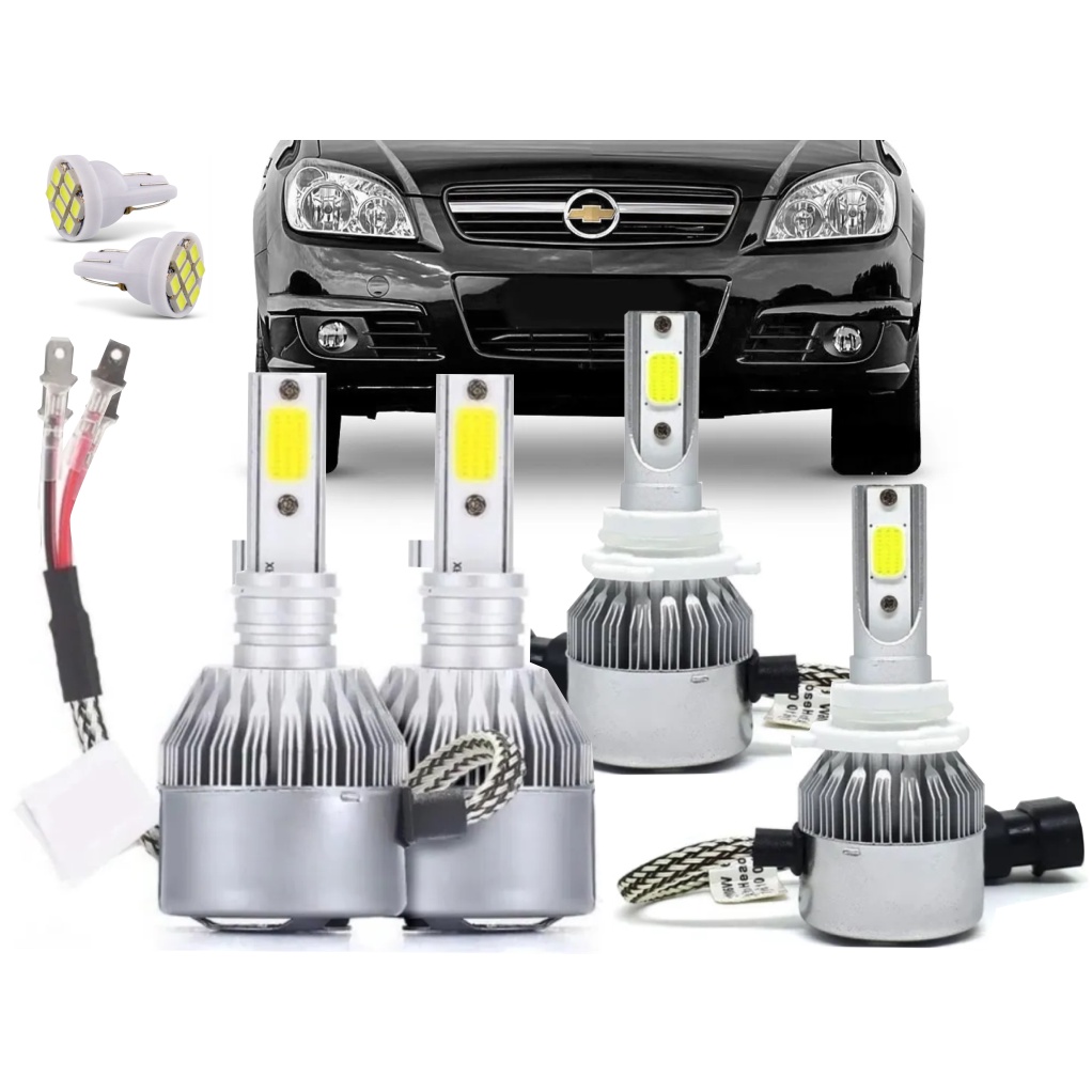 Lâmpadas Vectra E Vectra GT 2006 2007 2008 Super LED Farol Alto Baixo H1/HB4/T10