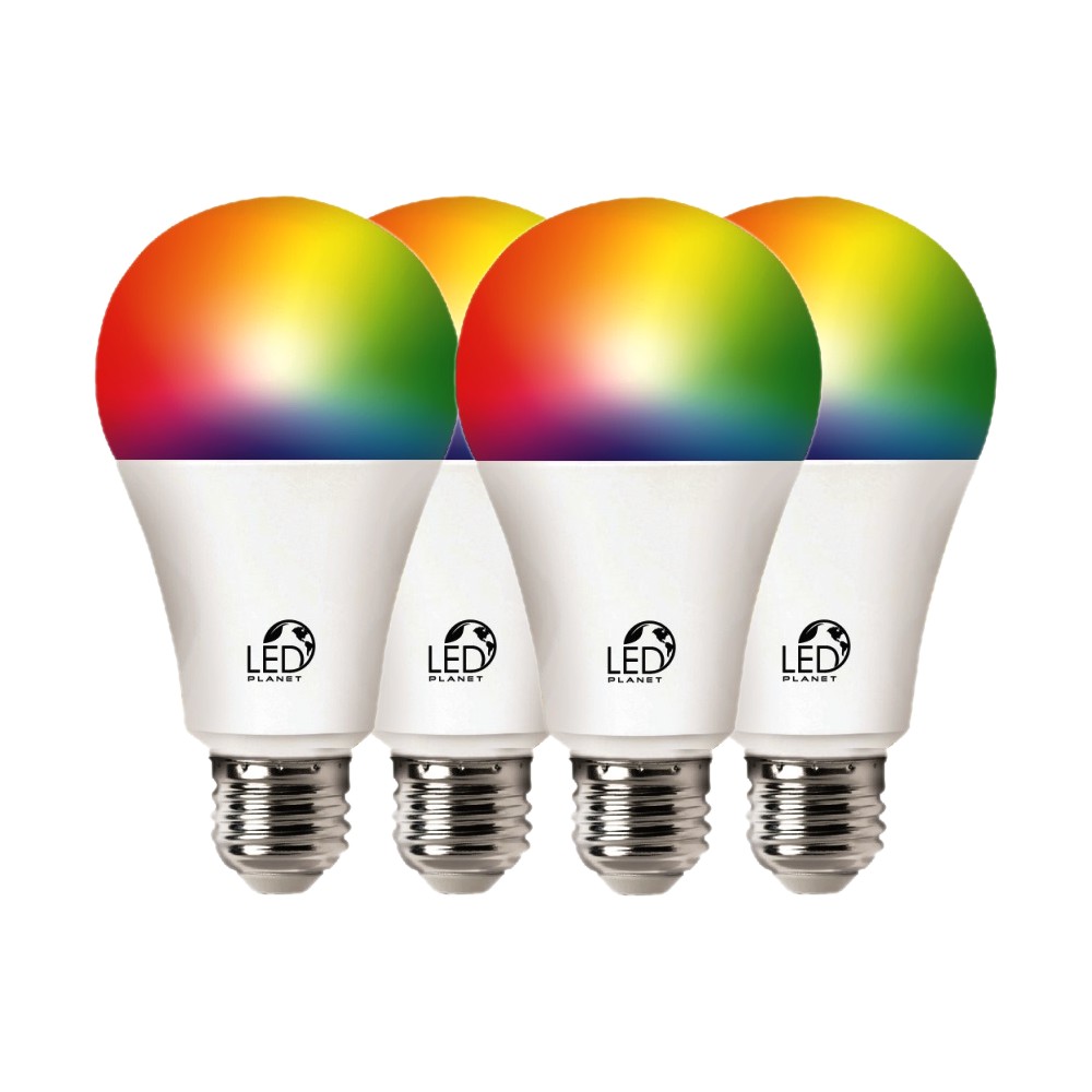 4 Smart Bulbo Led Wi-fi Inteligente 10w Rgb Branca/colorida