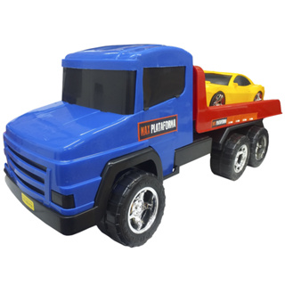 Caminhão Plataforma Caçamba Basculante Carro Rodas Cromadas em Oferta na Shopee