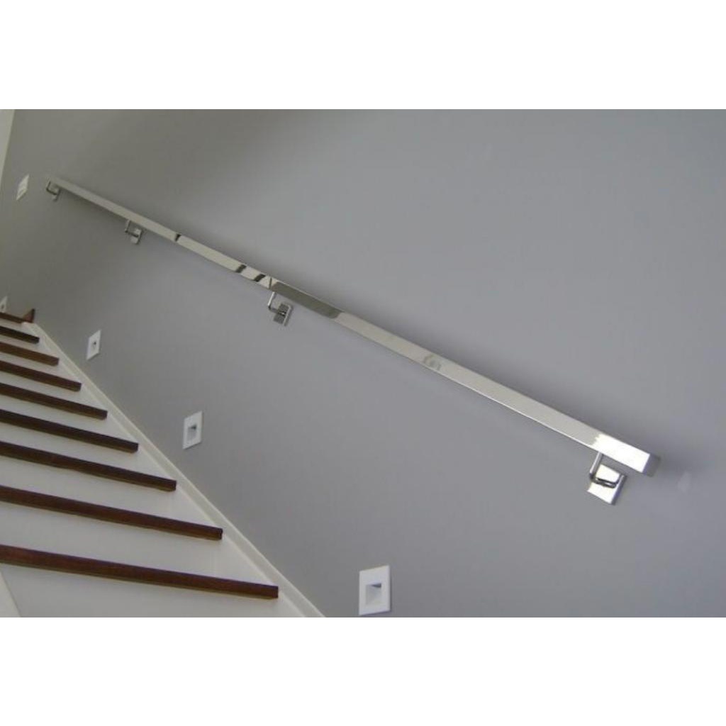 Corrimão Escada Rampa Inox Tubo Quadrado 40x40 Alto Luxo