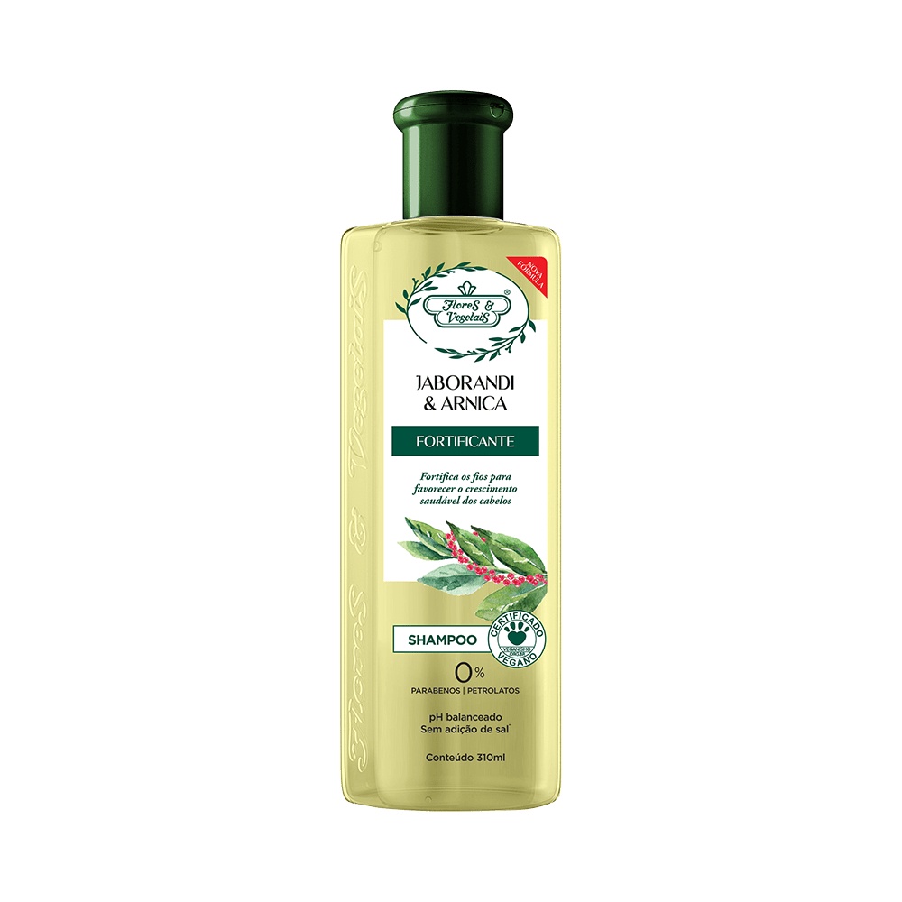 Shampoo Flores E Vegetais Jaborandi E Arnica - 310ml em Oferta na Shopee