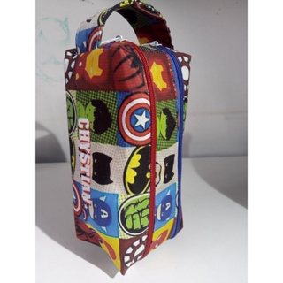 Estojo  Escolar Herois com duas divisorias personalizado em Oferta na Shopee