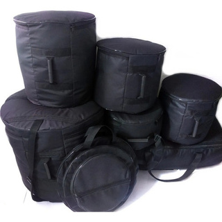 Bags Bateria Bumbo 20 ,Tons 8 ,Tom 10 e Tom 12, Surdo Bateria 14, Caixa 14x8, Ferragem 90 - 7 peças