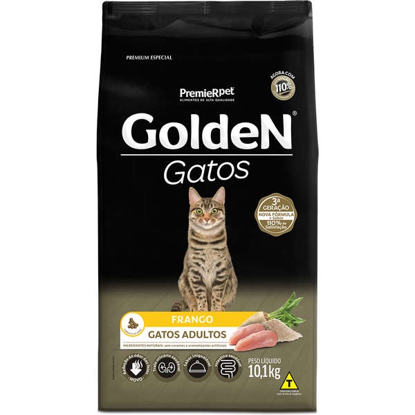 Ração Golden Gatos Adultos Frango 10,1kg em Oferta na Shopee