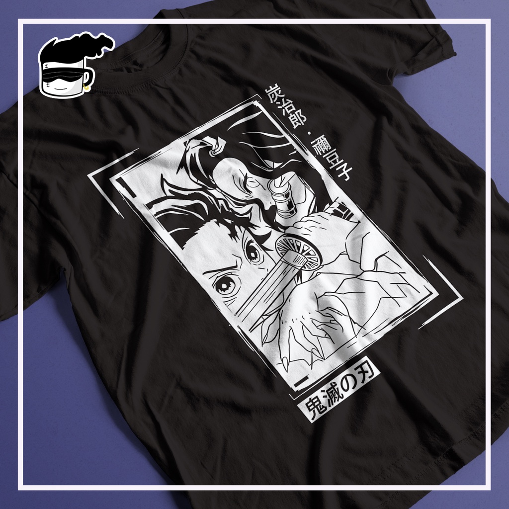 Camiseta Demon Slayer Unissex 100% Algodão Camisa Anime Kimetsu No Yaiba Tanjiro e Nezuko Kamado