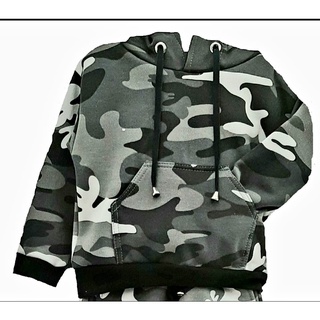 Blusão Casaco De Moletom Masculino  Infantil Camuflado