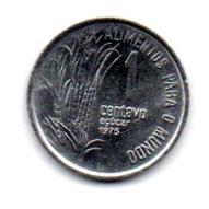 1 Centavo 1975 SOB Moeda Antiga Brasil Alimentos para o Mundo FAO
