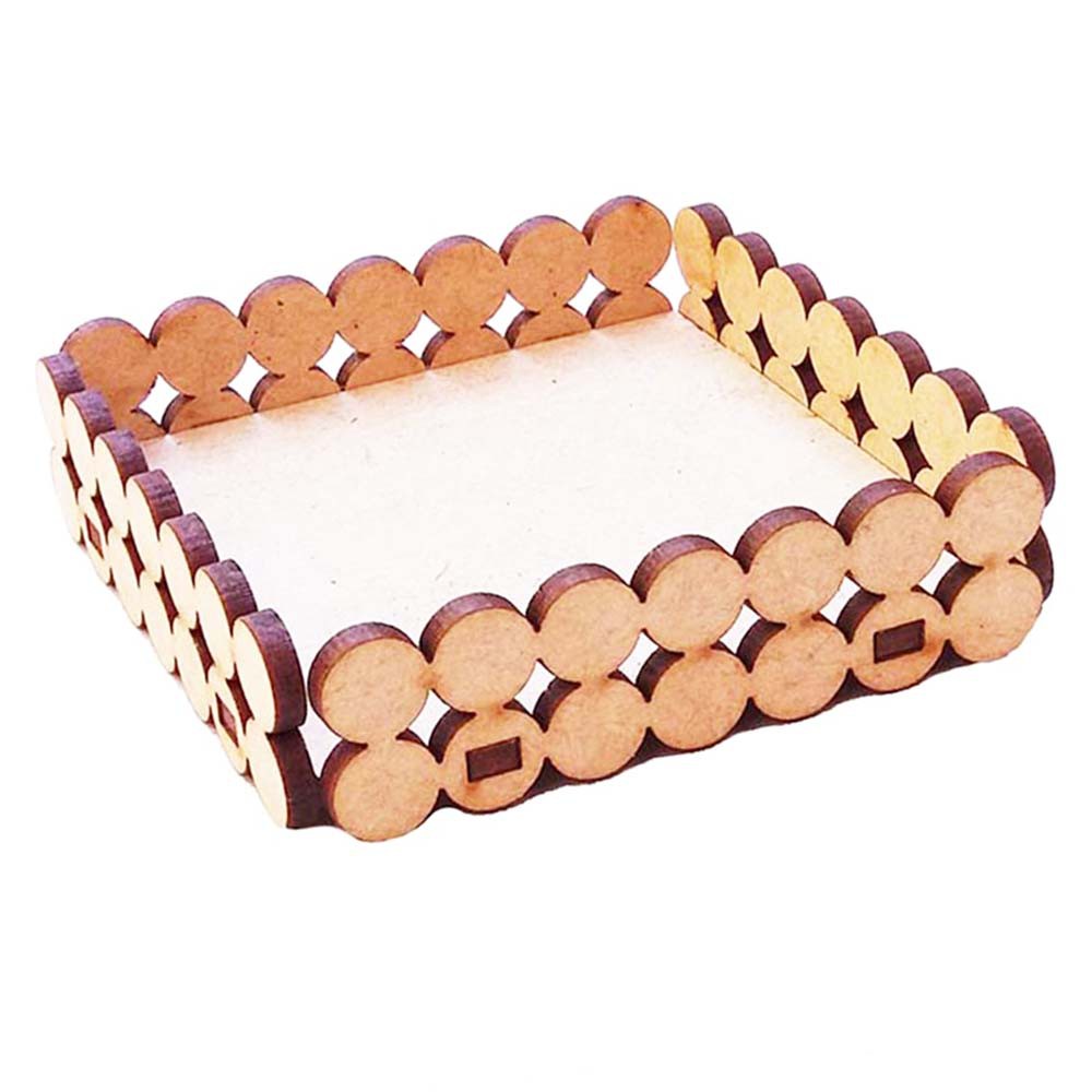 5 mini bandeja bandejinha mini cestinha mdf 8x8 cm mdf mod perola 8 artesanato lembrancinha festas Kit para montar