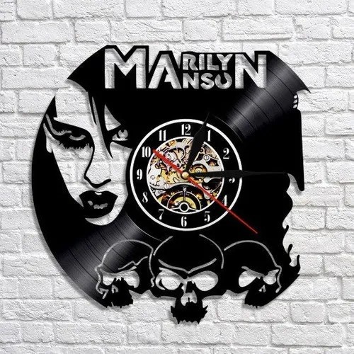 Marilyn Manson - Relógio Disco De Vinil Decoração