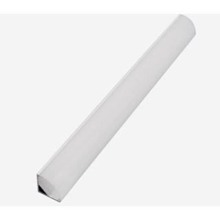 Kit Perfil de canto Sobrepor 45º Alumínio Para Fita De Led 2 metros