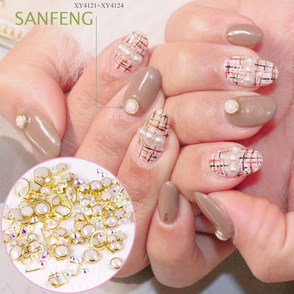 24 Pcs/Set French Bride Full Cover Red False Nails Rhinestones Crystal 3D  Design Acrylic Fake Nail Tips 