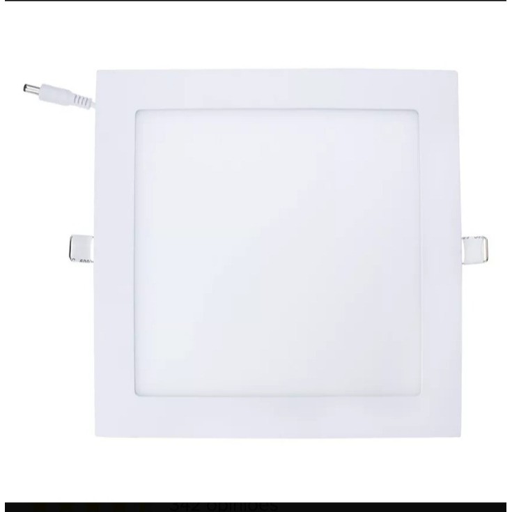 Luminária Painel Plafon Led 18w de Embutir Quadrado Branco Frio