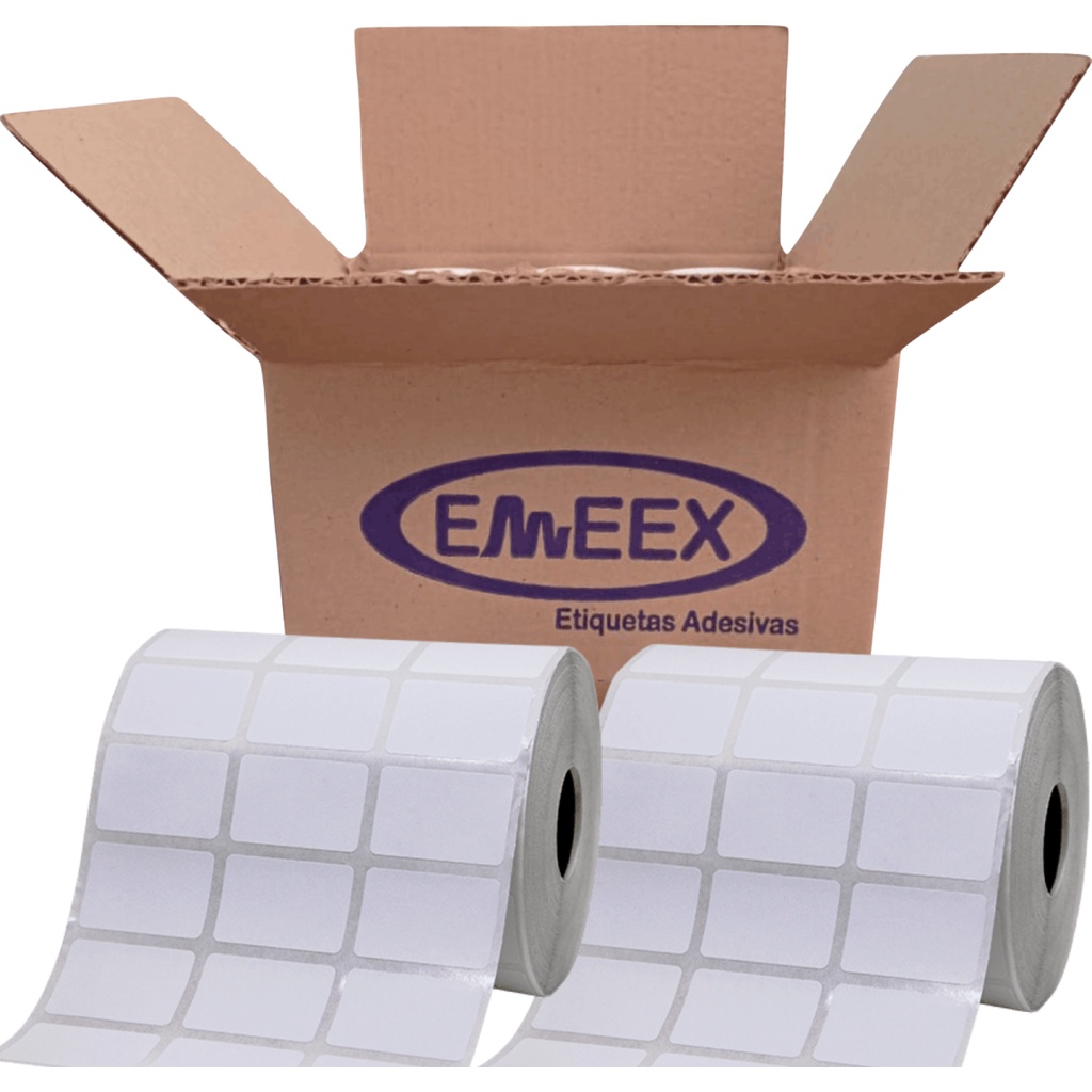Etiqueta 33x22 Couchê 2 Rolos,  para Zebra, Argox, Elgin, Honeywell, TSC e etc em Oferta na Shopee