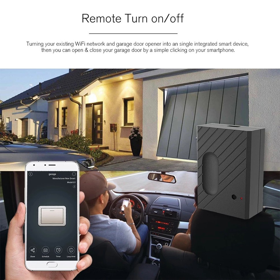 Smart Garage Door Controller Remote Control Door Opener Support Voice