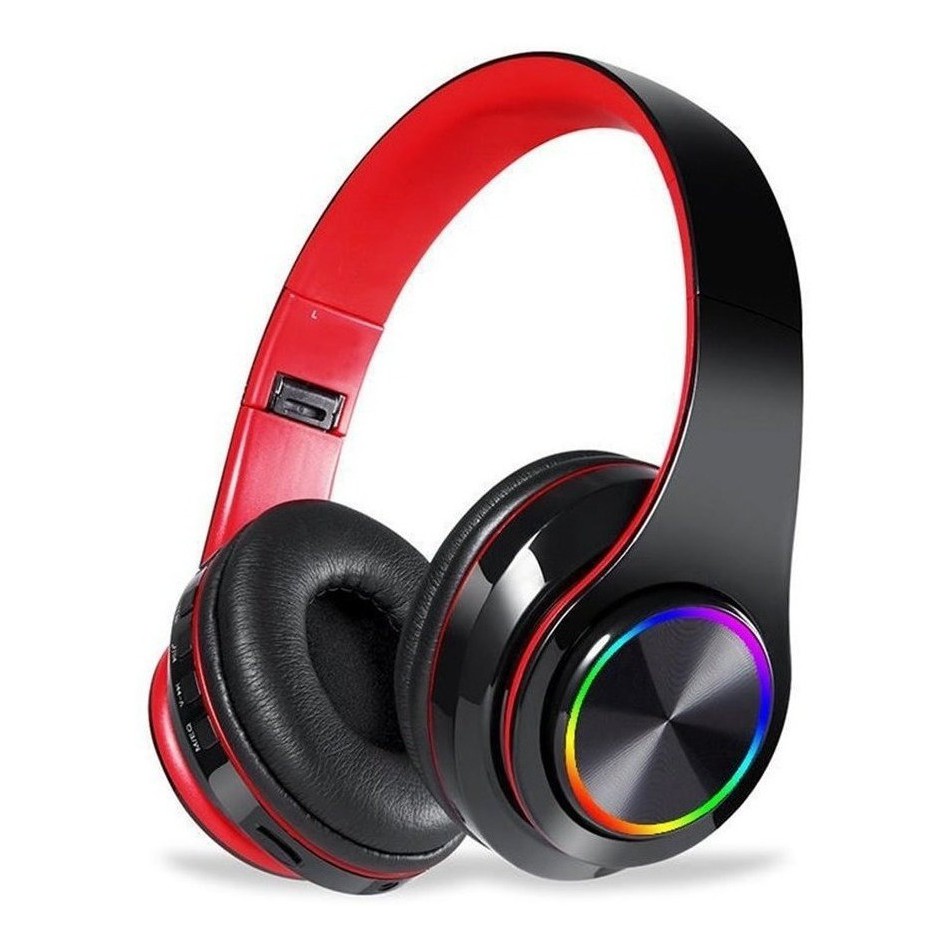 Fone Ouvido Headphone Head Fun Com Microfone Led Rgb Bluetooth Wireless em Oferta na Shopee