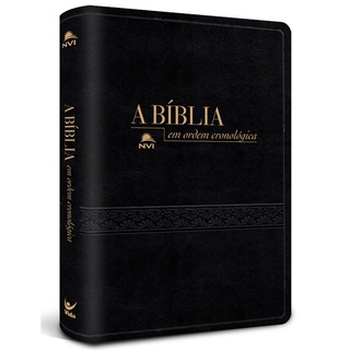 Bíblia em Ordem Cronológica | NVI Letra Normal | Capa Luxo Preta Textura em Oferta na Shopee
