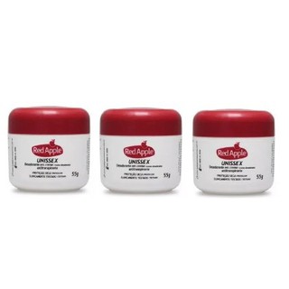 3 Desodorantes Creme Red Apple Unissex 55 Gramas