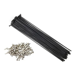 Raio Preto Aço 288mm 2.0 Fina P/ Aro 29 Kit 36 72 Groza Fechada - Escolha a quantidade