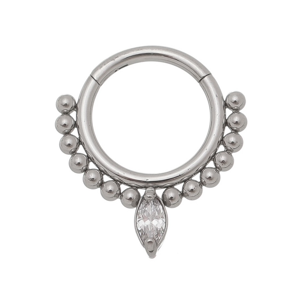 Piercing Argola Segmentada Navete - Aço Cirúrgico