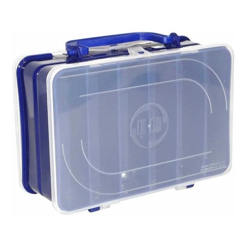 Estojo HI Duplo 12 Repartições 13x20x7,5cm Azul ED-12-A em Oferta na Shopee